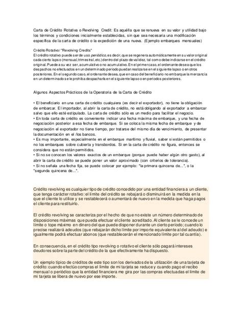 Tipos De Carta De Credito Ejemplos Nuevo Ejemplo