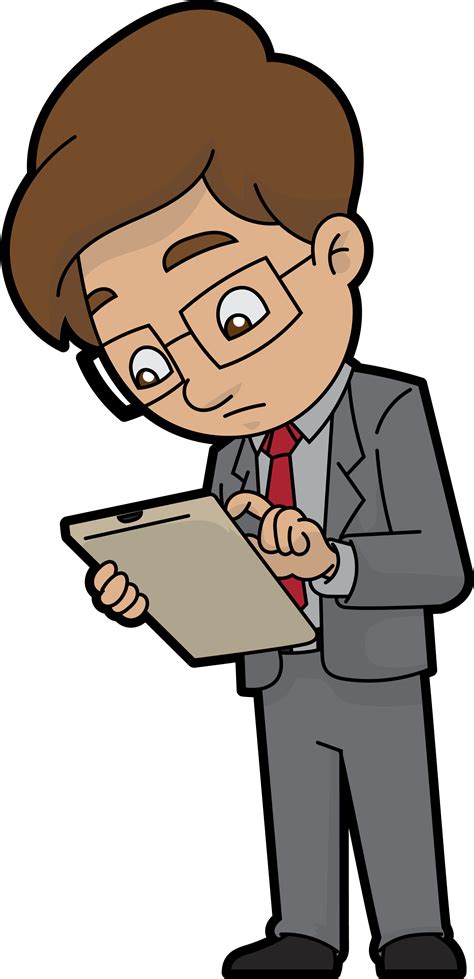 Download Clipart Library Library File A Curious Cartoon - Man With ...