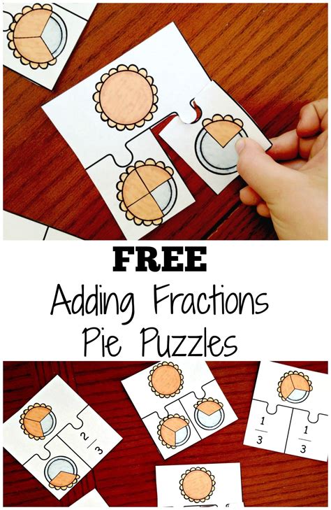 Grab These Free Puzzles To Help Model Addition Of Fractions Fraction