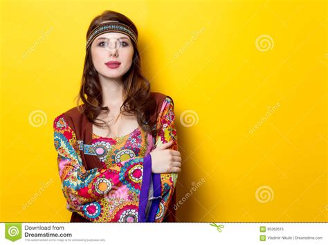 Portrait Of Young Hippie Girl Stock Image Image Of Retro Autumn