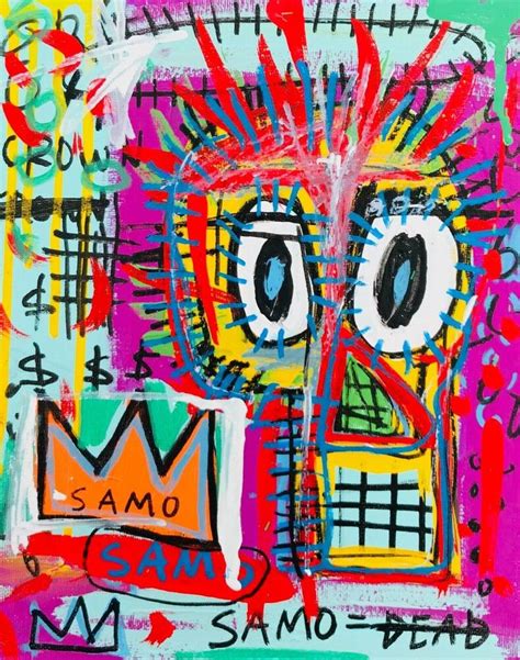 Jean Michel Basquiat Painting Original Samo Graffiti King Graffiti