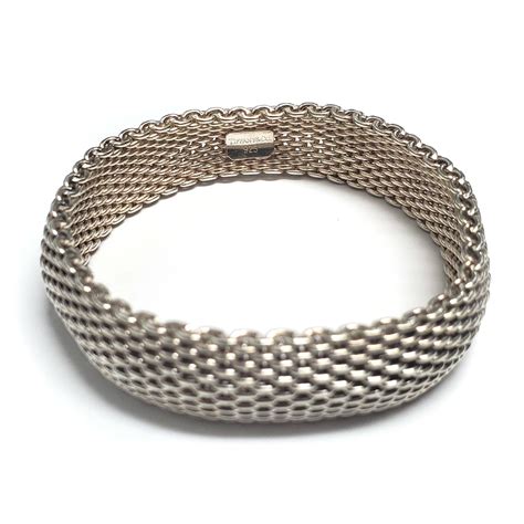 Tiffany And Co 925 Sterling Silver Somerset Woven Mesh Bracelet 8
