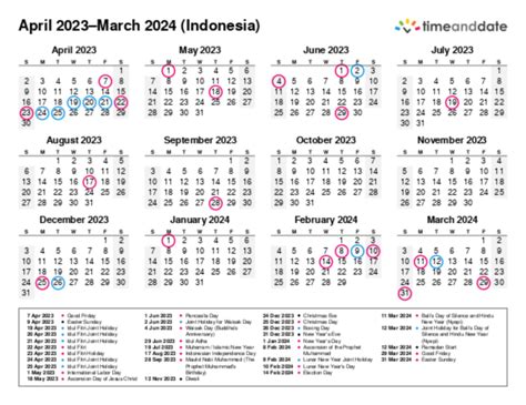 Printable Calendar 2023 For Indonesia Pdf