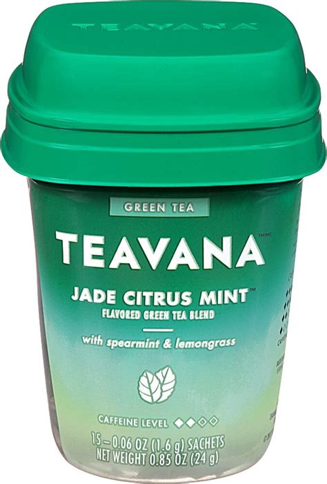 Teavana Flavored Green Tea Blend Jade Citrus Mint 15 Sachet Vitacost
