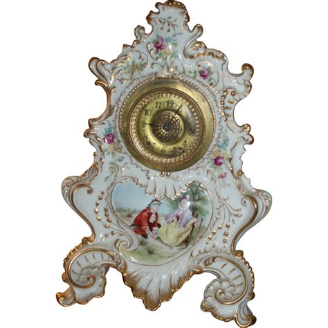 Massive 17-Inch Antique French Limoges Porcelain Clock ...