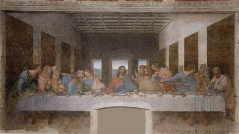一位天使和兩幅《最後的晚餐》 達‧芬奇 基督受洗 壁畫 大紀元