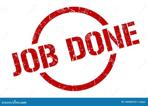 Job Done Stamp Stock Vector Illustration Of Background 136960723