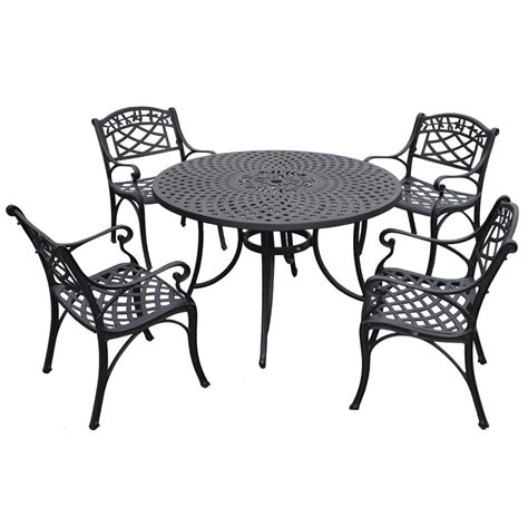 Spending time on your patio or in your garden is a great way to relax. Crosley Sedona 5-Piece Cast Aluminum Outdoor Dining Set ...