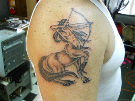 35 Awesome Sagittarius Tattoos On Shoulder Zodiac Tattoo Pictures