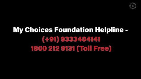 My Choices Foundation Helpline On Vimeo