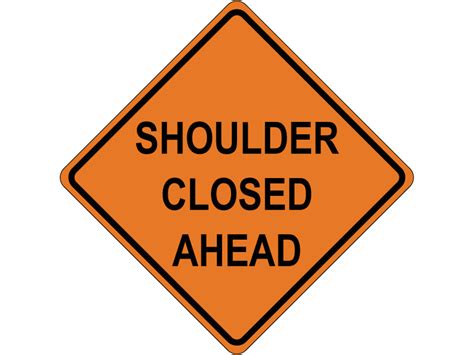 Shoulder Closed Ahead Roll Up Signs Online Store