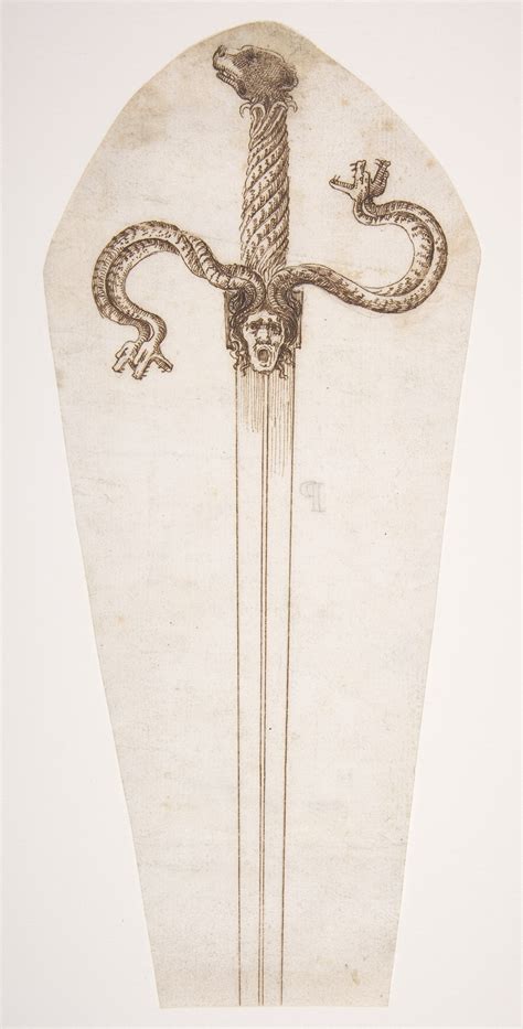 Drawing Of A Sword Hilt Western European The Metropolitan Museum Of Art
