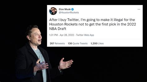 Houston Rockets Pose As Elon Musk In Hilarious Nba Draft Tweet