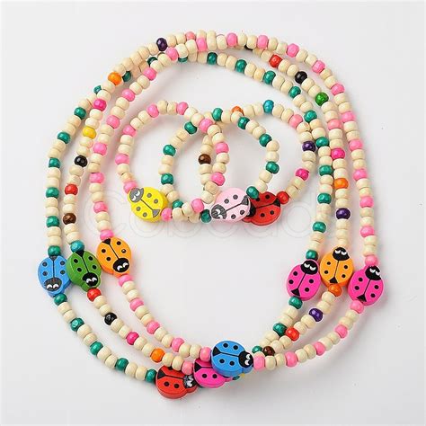 Cheap Stretchy Wood Jewelry Sets Necklaces And Bracelets For Kids Online