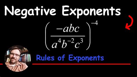How To Simplify Negative Exponents Rules Of Exponents Or Powers Youtube