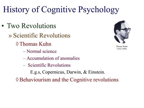 Thinking Makes It So Cognitive Psychology And History