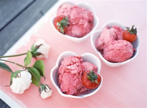 Almost Instant Strawberry Soft Serve Ice Cream