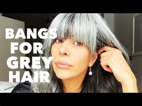 Rock Your Look With Long Grey Hair And Stylish Bangs Get Noticed Now