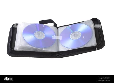 Open Compact Disk Storage Bag On White Background Stock Photo Alamy