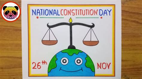 National Constitution Day Drawing National Law Day Poster Drawing