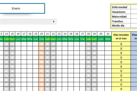 Planilla De Excel De Calendario De Vacaciones De Empleados Calendar Template