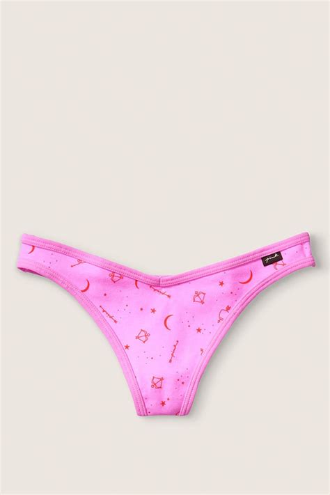 buy victoria s secret pink cotton thong from the victoria s secret uk online shop