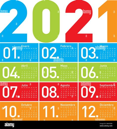 Calendario 2021 Español Fotografías E Imágenes De Alta Resolución Alamy