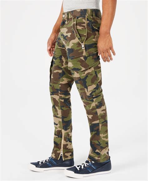 Guess Cotton Carter Twill Camo Cargo Pants In Green For Men Lyst
