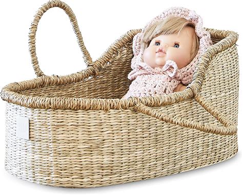 Bebe Bask Premium Baby Doll Bassinet Handcrafted Baby Doll Moses