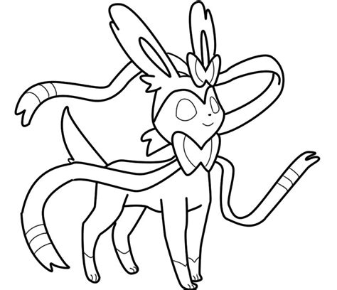38 Sylveon Pokemon Coloring Pages Eevee Evolutions Background Colorist