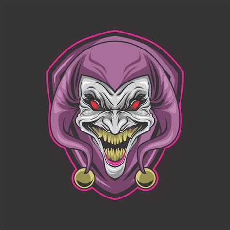 Premium Vector Crazy Clown Logo