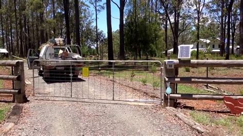 Garden & driveway gate block pin hinge lubrication. Solar Gate Opener | Swing Gates Toowoomba Darling Downs ...