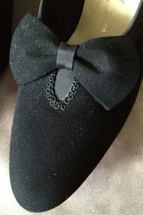 vintage 60s paradise kittens black velvet heels size 9n etsy velvet heels black velvet