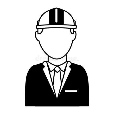 Engineer Construction Worker Avatar Stock Vector Illustration Of
