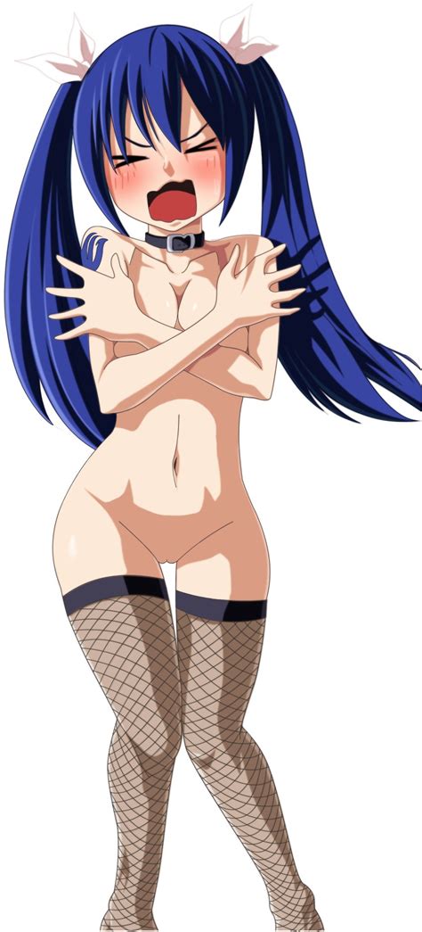 Rule 34 Blue Hair Blush Choker Fairy Tail Female Long Hair Navel Nude Open Mouth Shaved Pussy