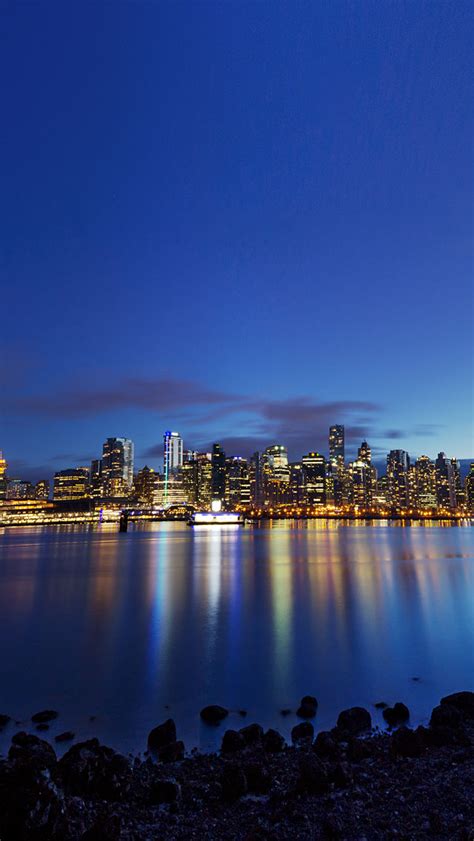 Vancouver At Dusk Iphone Wallpapers Free Download