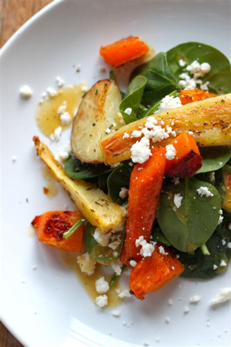 Spinach salad with toasted pecans and cranberriesyummly. Roast Root Vegetable, Feta & Spinach Salad | jessica burns