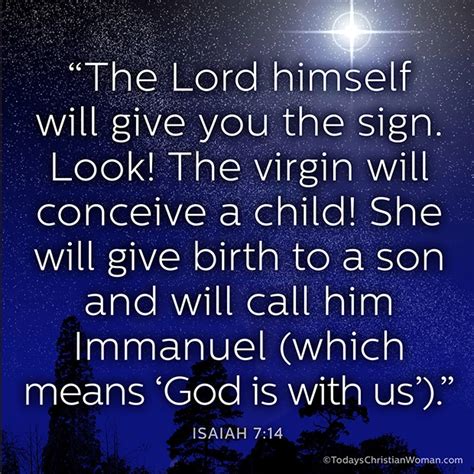Isaiah 714 Todays Christian Woman