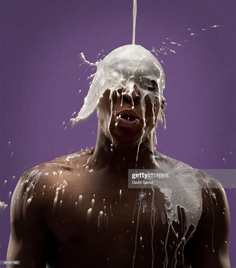 Man Covered In Milk Photo Getty Images