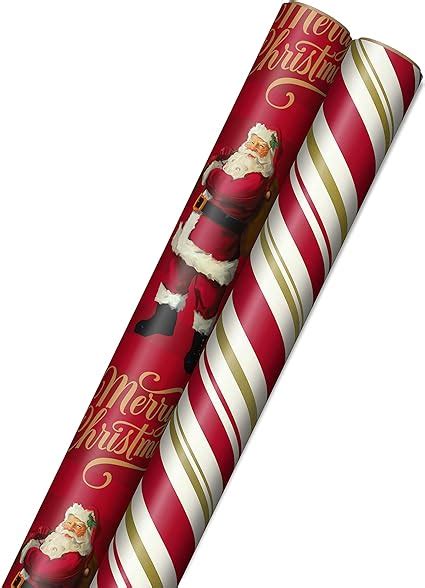 Hallmark Bulk Christmas Wrapping Paper With Cut Lines On Reverse 2