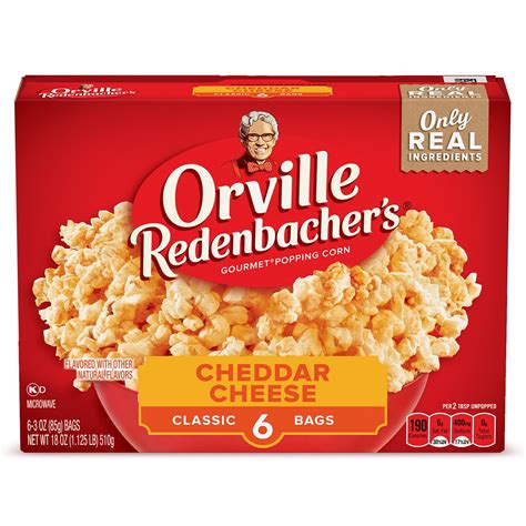 Orville Redenbachers Cheddar Cheese Microwave Popcorn 329 Oz 6 Ct