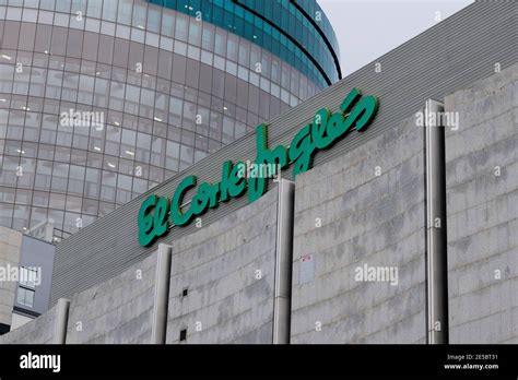 El Corte Ingles Company Logo At The Top Of A Building In Madrid Spain