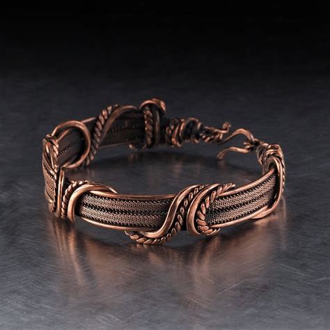 Wire Wrapped Copper Bracelet For Women Braided Wire Bracelet Etsy