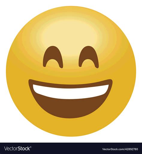 Laugh Emoji Emoticon Smile High Quality Royalty Free Vector