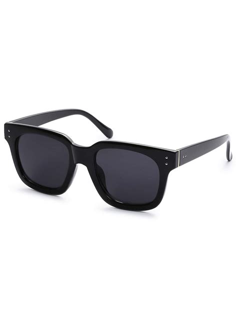 Super Dark Black Lens Sunglasses Shein Sheinside