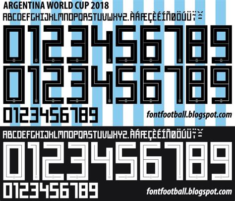 Font Football Font Vector Argentina Adidas World Cup 2018 Kit