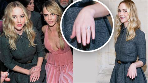 Jennifer Lawrence Shows Off Sizable Engagement Ring At Paris Fashion