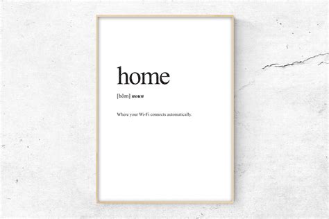 Home Definition Print Definition Poster Word Meaning Print Etsy Uk