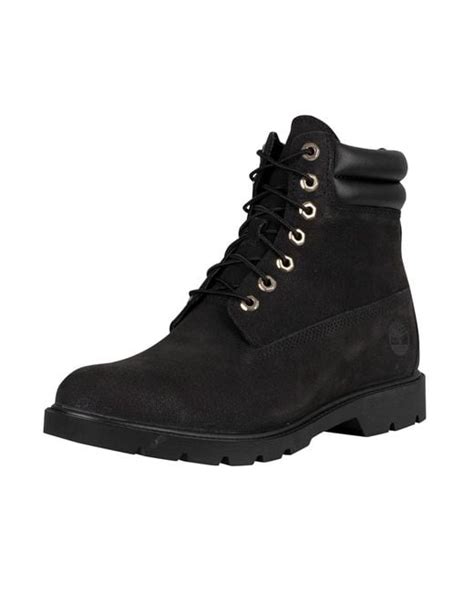 Timberland 6 Inch Basic Leather Boots In Black For Men Lyst