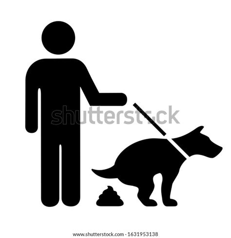 Dog Pooping Vector Pictogram Isolated On Stock Vector Royalty Free